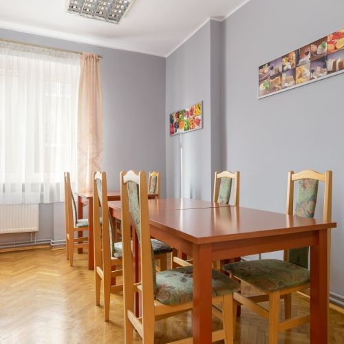 Grünes Appartement Bukowska 11A/6 - Küche und Esszimmer